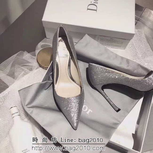 DIOR迪奧 馬蹄跟原版鞋 格利特材質 高跟鞋 QZS1875